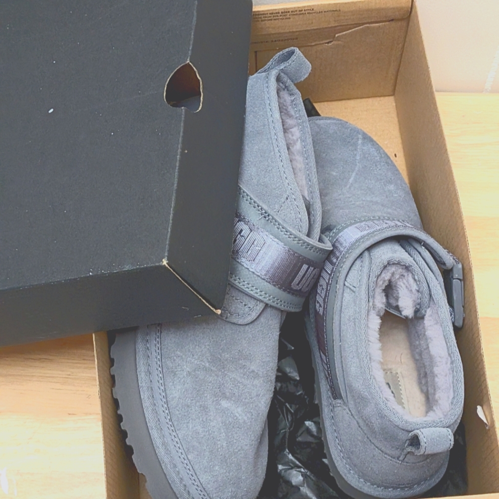 Uggs Gray Suede Slip-On Shoes